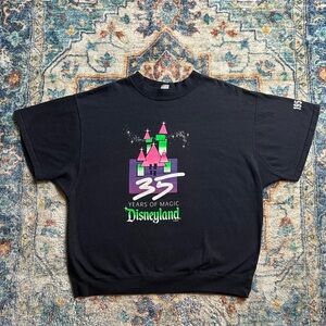 Vintage Disneyland 35 Years Of Magic Short Sleeve Sweatshirt